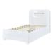 Red Cloud Storage Platform Bed Frame w/ W/ Trundle & Light Strip Design In Headboard Wood in White | 43.3 H x 41.4 W x 86.1 D in | Wayfair