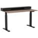 Enhance Your Workspace w/ Modern Electric Height Adjustable Standing Desk Wood/Metal in Black Accentuations by Manhattan Comfort | Wayfair
