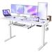 Modern Electric Standing Desk: Height Adjustable w/ Memory Sturdy Alloy Steel Frame in White Accentuations by Manhattan Comfort | Wayfair W16-12138