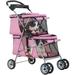 BestPet Folding Jogger Stroller in Black | 40 H x 20 W x 30 D in | Wayfair BP-PS0821-Pink