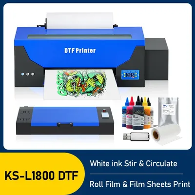 Imprimante à Transfert DTF A3 L1800 Machine d'Impression de T-shirt avec Support de Rouleau pour