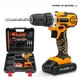 21V 16.8V Brushless Impact Drill Cordless High-power Electric Drill Lithium Battery Dual Speed