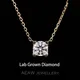 14k Yellow Gold 1ct CVD HPHT Lab Grown Diamond Pendant Necklace18inch in Solid Gold Wedding Necklace