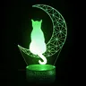 Nighdn 3D Acrylic Led Night Light Moon Cat Night Lamp Child Nightlight Bedroom Sleep Lights Gift for