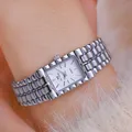Petite montre carrée rétro de luxe pour femme Quartz étanche horloge à cadran diamant adaptée aux