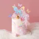 Happy Birthday Sequin Butterfly Cake Topper for Princess Girl Birthday Party Cake Decor Butterflies