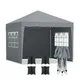 Outdoor Pavilion 3x3m Picnic Camping Tent Garden Gazebo Party Tent with 4 side panels Sunshade