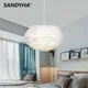 SANDYHA-Plumes modernes avec abat-jour pour couple lampe de salon lustre de chambre à coucher