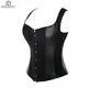 Miss Moly-Corset Steampunk en Cuir pour Femme Bustier Gothique Sexy 10 Os en Acier Grande Taille