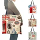 Sac de Shopping pliable réutilisable de grande capacité pour femmes sac à main de Style britannique