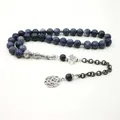 Natural Blue Coral Tasbih Muslim Rosary 33 Ramadan Eid gift Islam prayer beads Misbaha Man's Islamic