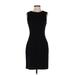 Elie Tahari Casual Dress - Bodycon: Black Marled Dresses - Women's Size 4