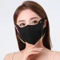 Summer Ice Silk Mask Adjustable Sunscreen Face Scarf Solid Color Face Cover Face Mask Eye Protection