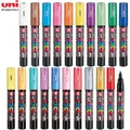 Uni-Marqueurs de peinture colorés Plumones surligneur pour graffiti acrylique Posca PC-1M