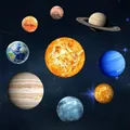 9Pcs/Set 9 Planet Solar System Fluorescent Wall Stick the Universe Planet Galaxy Children Room