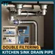 Kitchen Drain Pipe Anti-odor And Anti-blocking Sink Pipe Drain Pipe Single Or Double Garbage Trap