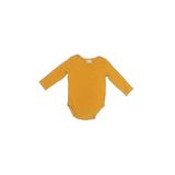 Hanna Andersson Long Sleeve Onesie: Gold Bottoms - Size 12-18 Month