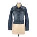 AQ American Quality Denim Denim Jacket: Short Blue Print Jackets & Outerwear - Women's Size 10