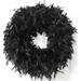 The Holiday Aisle® 23" Feather Wreath Feather in Black | 23 H x 23 W x 2 D in | Wayfair 62F741650200454DA422DB16A85A5148
