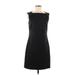 Theory Cocktail Dress - Shift Square Sleeveless: Black Print Dresses - Women's Size 8