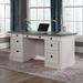 Darby Home Co Manahan Executive Desk Wood in White/Black | Wayfair 1E623DFD89E940B699CA60AA470DB8EF