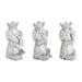 Trinx 3 Piece Set Lion Figurines - 6" Poly Yoga Lions in Crowns See No Hear No Speak No Evil - Decorative Gold Table Decor | Wayfair