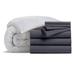 Alwyn Home Haislip Microfiber 8 Piece Duvet Set Polyester/Polyfill/Microfiber in Gray | Twin Duver + 7 Additional Pieces | Wayfair