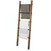 17 Stories 5 ft Blanket Ladder Wood/Solid Wood in Brown | 59 H x 20 W x 2 D in | Wayfair 8566483866C740DC8F9D9B0E4406CD23