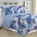 Bayou Breeze Darryl Pinosonic Reversible Quilt Set Polyester/Polyfill/Microfiber in Blue/White | King Quilt + 2 Shams | Wayfair