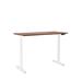 Poppin Series L Adjustable Height Desk Wood/Metal in Gray/White | 57 W x 27 D in | Wayfair 105394