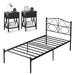 Trent Austin Design® Kempst Bed Frame & Nightstands Bedroom Set Wood/Metal in Black | Twin | Wayfair BCC431F2BF7D4F00A6E77EC008FC2C40