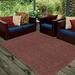 Brown 60 x 60 x 0.5 in Area Rug - Latitude Run® Hewit Collection Pet Friendly Indoor Outdoor Area Rugs Rust, | 60 H x 60 W x 0.5 D in | Wayfair