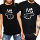 Italienische Mia Mio Herz Druck Paar T Shirt Kurzarm O Neck Frauen Lose T-shirt Mode Liebhaber T