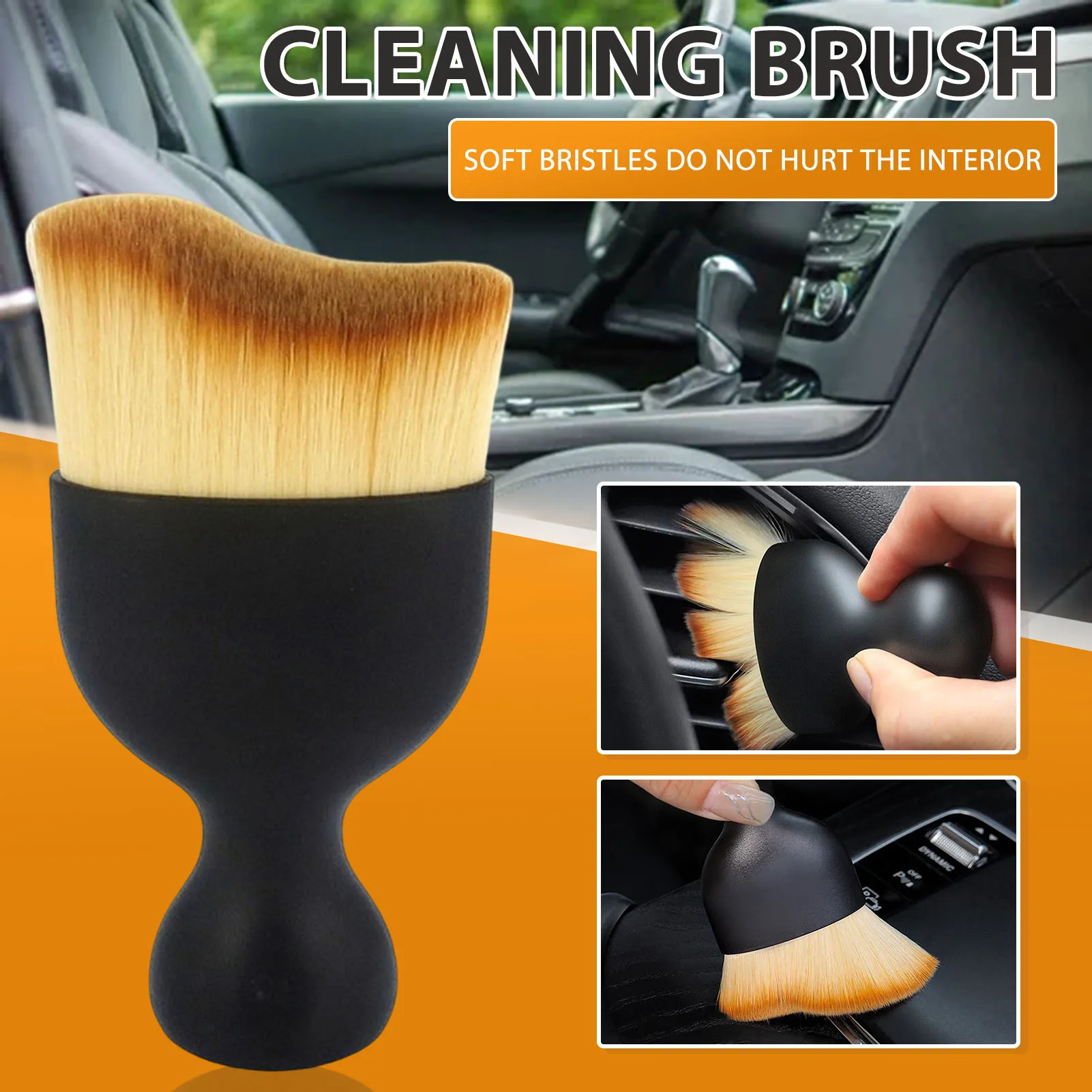 Auto Innen reinigungs bürste für Luft auslässe Panel Schlitz Stauben tfernungs bürste Reinigungs werkzeug langlebige Hart borsten reiniger Bürsten Image