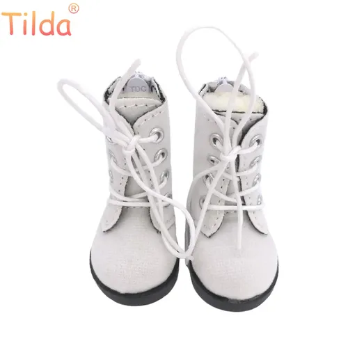 Tilda 5cm Schuhe Für Lappen Puppen BJD Spielzeug Wildleder Stiefel 1/6 Retro Schuhe für EXO 20cm