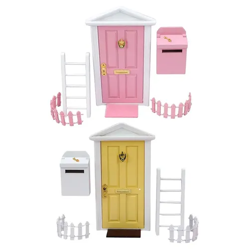Maßstab 1:12 Puppenhaus Miniatur Fee Tür Kit Fee Tür mit Zubehör für Mädchen Puppenhaus Dekoration