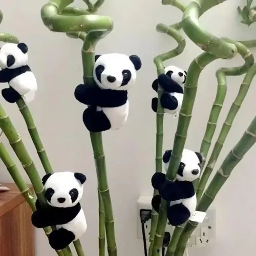 10cm Clip Panda Puppe Mini Panda Plüsch hängen Ornament pp Baumwolle Stofftier Plüsch Spielzeug
