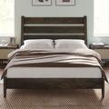 Millwood Pines Solid Wood Bed Frame w/ Reclining Slatted Headboard Wood in Black/Brown | Full | Wayfair A006A2A4F5A64349975E6FE80E9D18ED