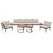 George Oliver Laricka 6 - Person Outdoor Seating Group w/ Cushions in Black | 29.5 H x 116 W x 91.3 D in | Wayfair 5A809099306A419A98B44BC252BB55A5