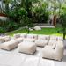 Ivy Bronx 6 - Person Patio Furniture Outdoor Sectional Conversation Set in Gray | 26.4 H x 35 W x 23.6 D in | Wayfair