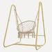 Bay Isle Home™ Swing Hammock Chair w/ Stand in Brown | Wayfair 7D43267F31054FC383D5428ADEA117AB