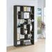 Latitude Run® Soplin Geometric Bookcase Wood in Gray | 70.75 H x 35.5 W x 11.5 D in | Wayfair 1E3D23794AD743DAAD42ECA30C7059B3