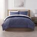 Serta Supersoft Cooling Bed Set, Reversible Comforter Set Polyester/Polyfill/Microfiber in Blue/Navy | King | Wayfair 13513000233
