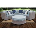 Florence 4 Piece Outdoor Wicker Patio Furniture Set 04a in Spa - TK Classics Florence-04A-Spa