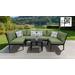 kathy ireland Homes & Gardens Madison Ave. 7 Piece Outdoor Aluminum Patio Furniture Set 07c in Forest - TK Classics Madison-07C-Cilantro