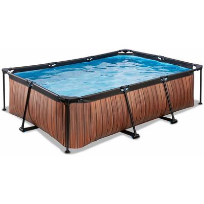 Exit Toys - exit Wood Pool 220x150x65cm mit Filterpumpe - braun Image