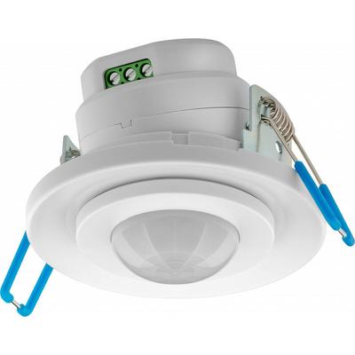 Pir motion sensor, white - flush-mounted ceiling mounting, 360 ° detection, 8 m range, indoor use