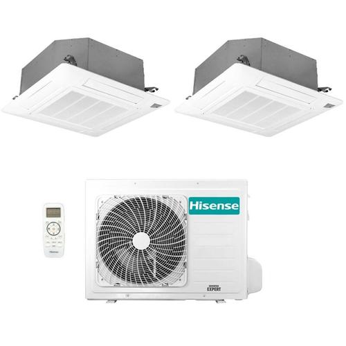 Hisense - dual split inverter kassetten-klimagerät 9+12 mit 2amw42u4rgc r-32 wi-fi optional