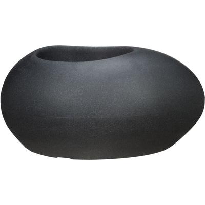 Flow 73, Pflanzgefäß/Blumentopf/Pflanzkübel, kieselförmig, aus Kunststoff Farbe: Stony Black, 73 cm Image