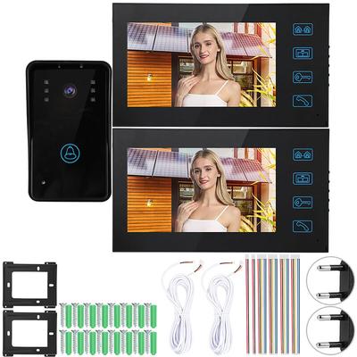 Eosnow 7-Zoll-Video-Gegensprechanlage 2 Monitore Touch-Türsprechanlage Nachtsicht-Türklingelsystem Image